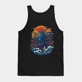 Funny Octopus at the sea Tank Top